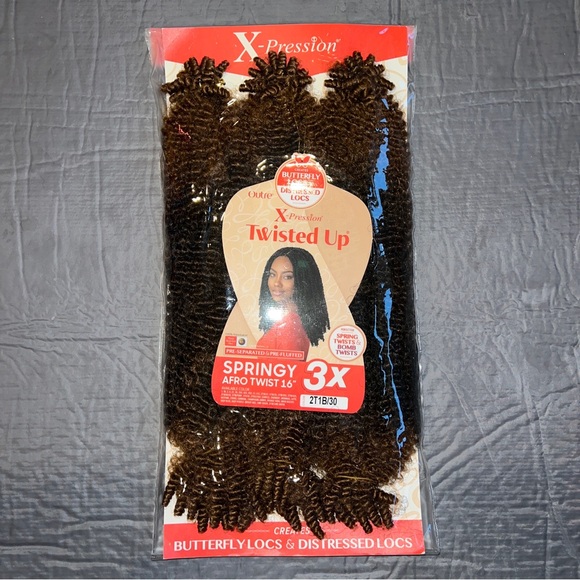 NWT Outre Crochet Braids X-Pression Twisted Up 3X Springy Afro Twist 16" 3 packs - Picture 3 of 7